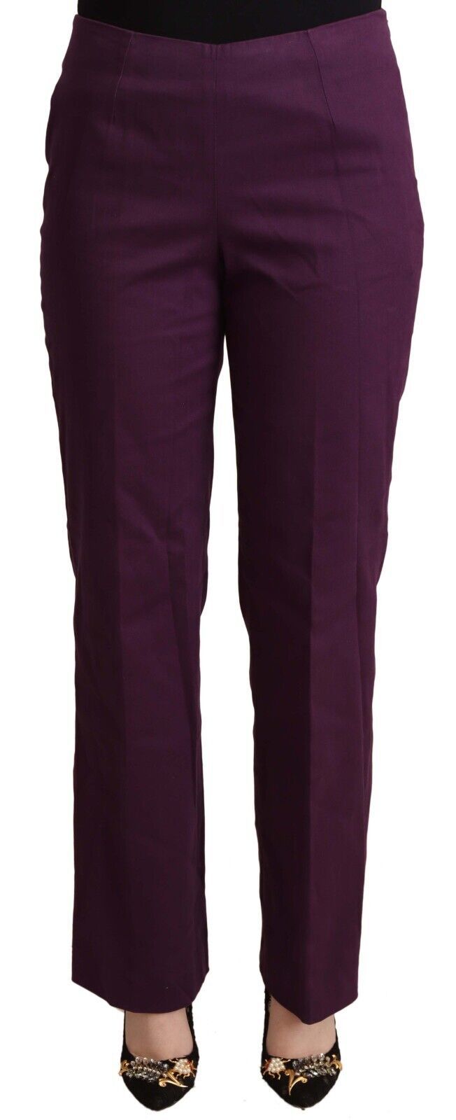 BENCIVENGA Pantalones elegantes de talle alto en violeta