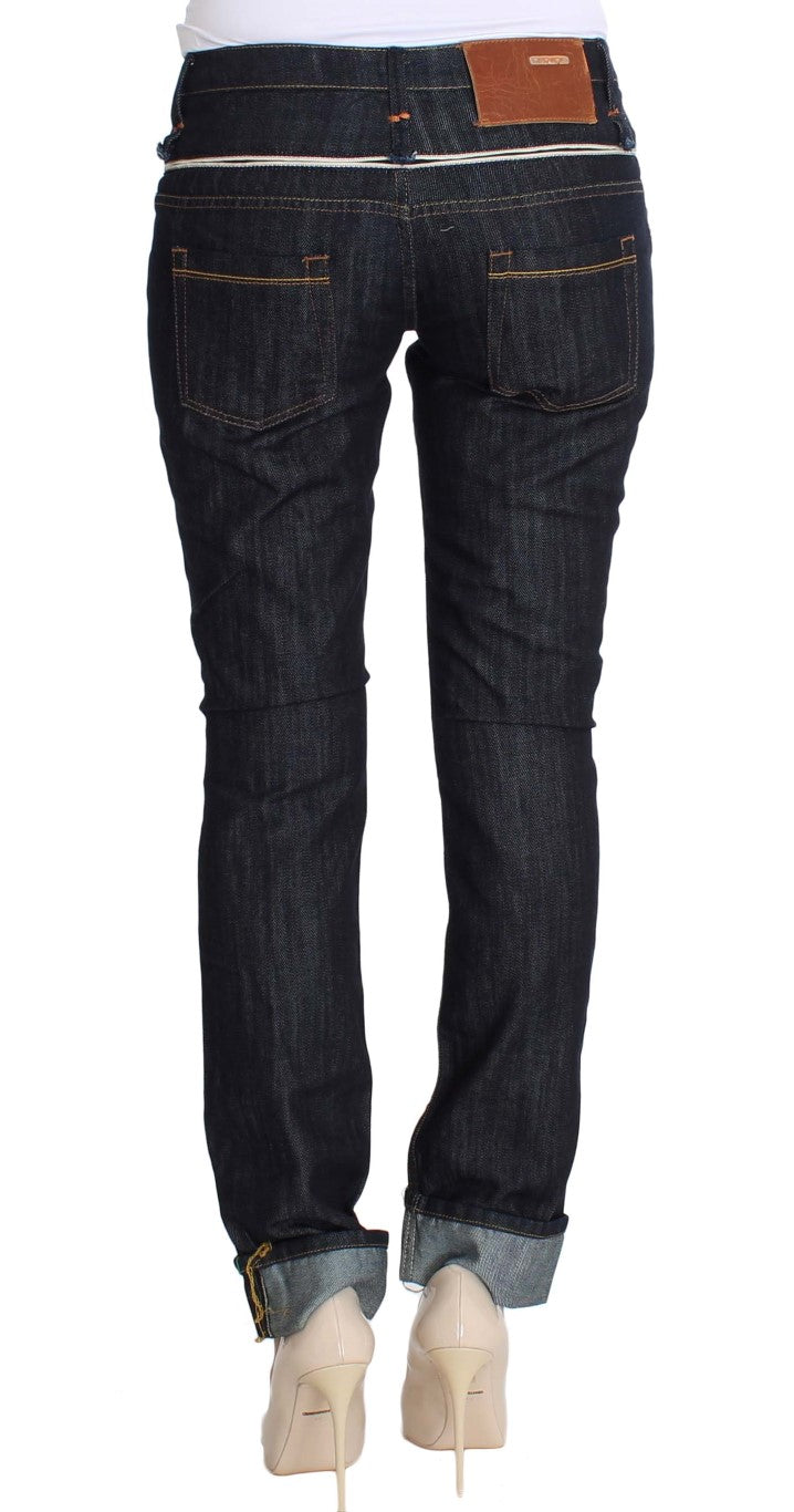 Jeans azul oscuro de pierna recta elegantes de Acht