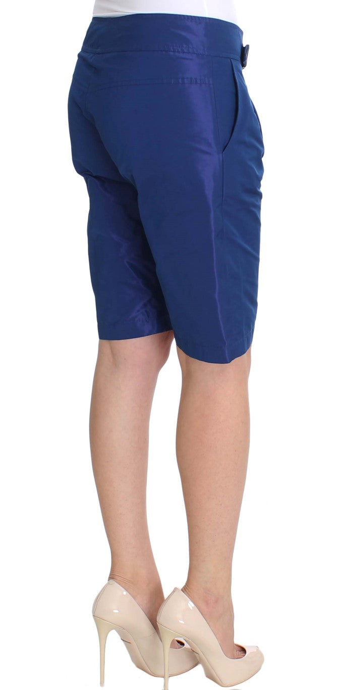 Ermanno Scervino Chic Blue Mid Waist Shorts