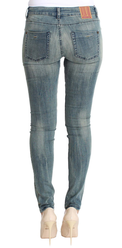 PLEIN SUD Chic Slim Skinny Denim lavado azul