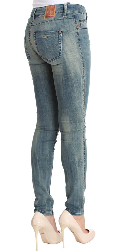 PLEIN SUD Chic Slim Skinny Denim lavado azul