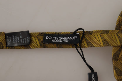 Pajarita elegante de seda dorada de Dolce &amp; Gabbana