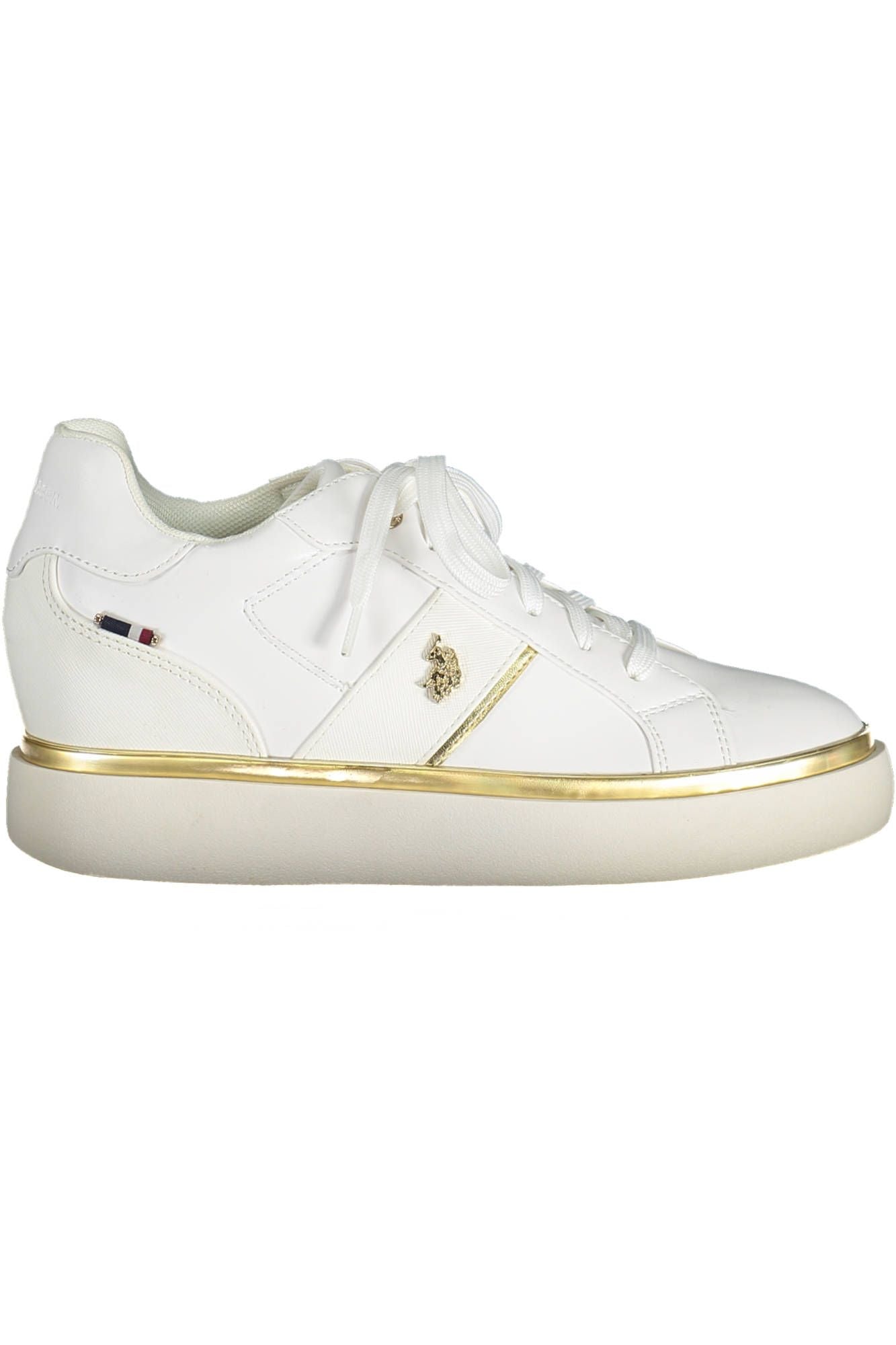 US POLO ASSN. Zapatillas elegantes blancas con cordones y detalle de logotipo