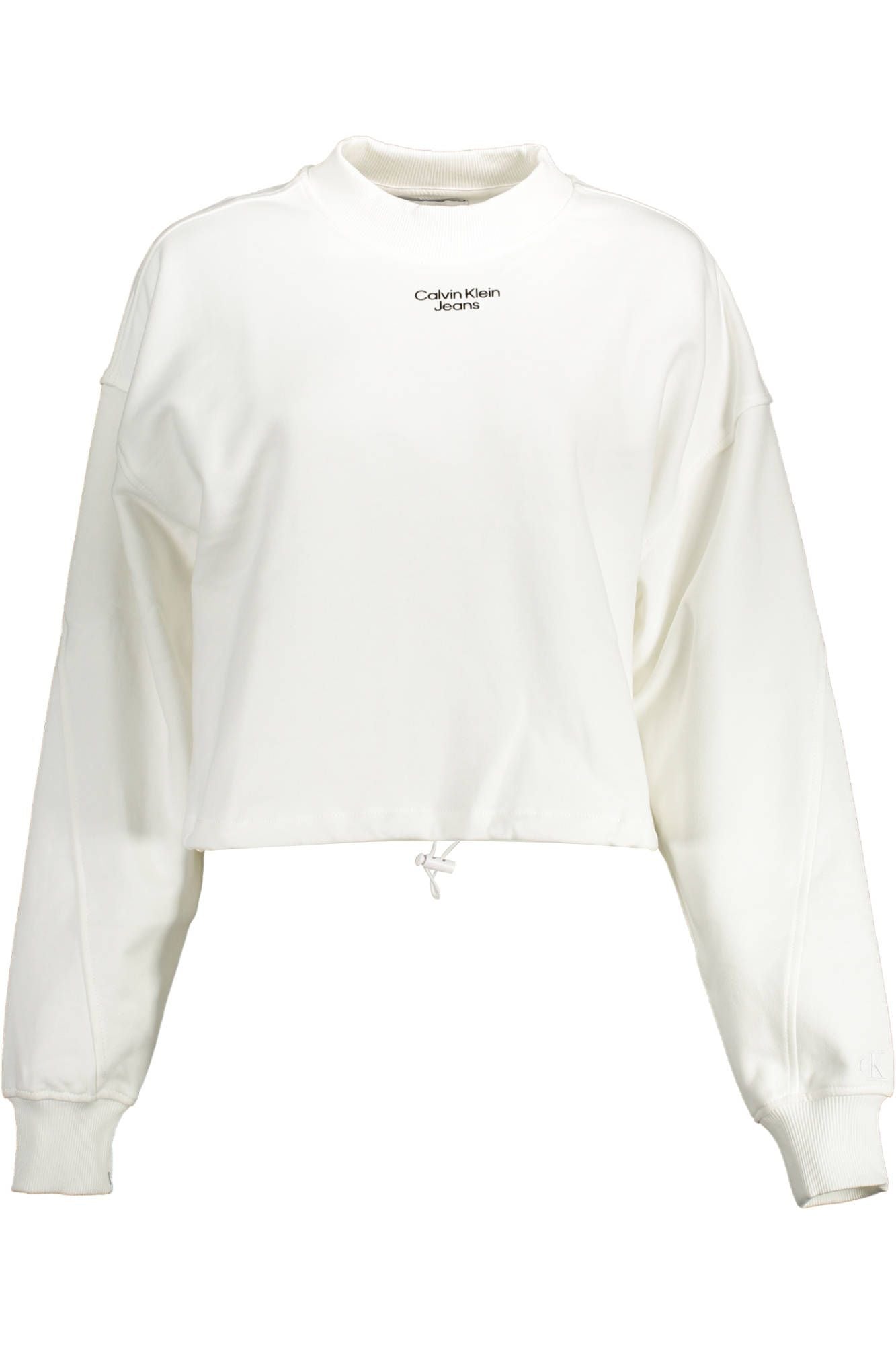 Sudadera elegante de algodón blanca con detalles elegantes de Calvin Klein