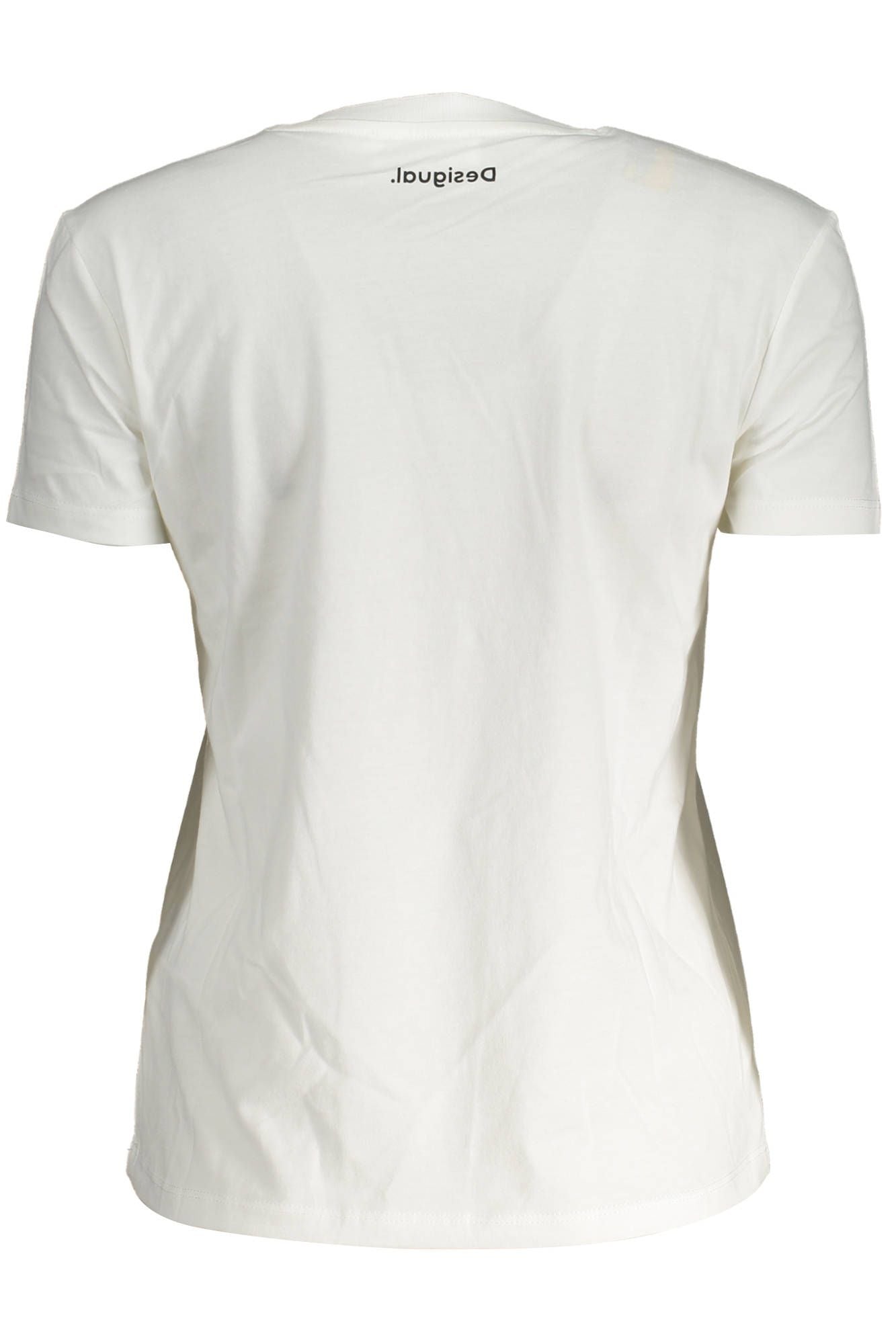 Camiseta blanca elegante Desigual con detalle de aplique exclusivo