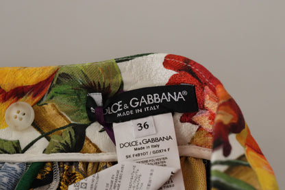 Falda larga de talle alto con estampados sicilianos de Dolce &amp; Gabbana