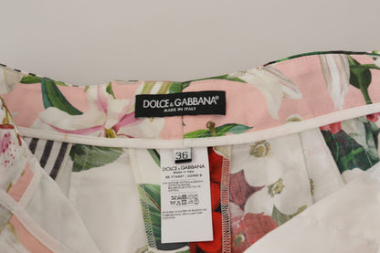 Pantalones cortos de cintura alta con estampado floral de Dolce &amp; Gabbana