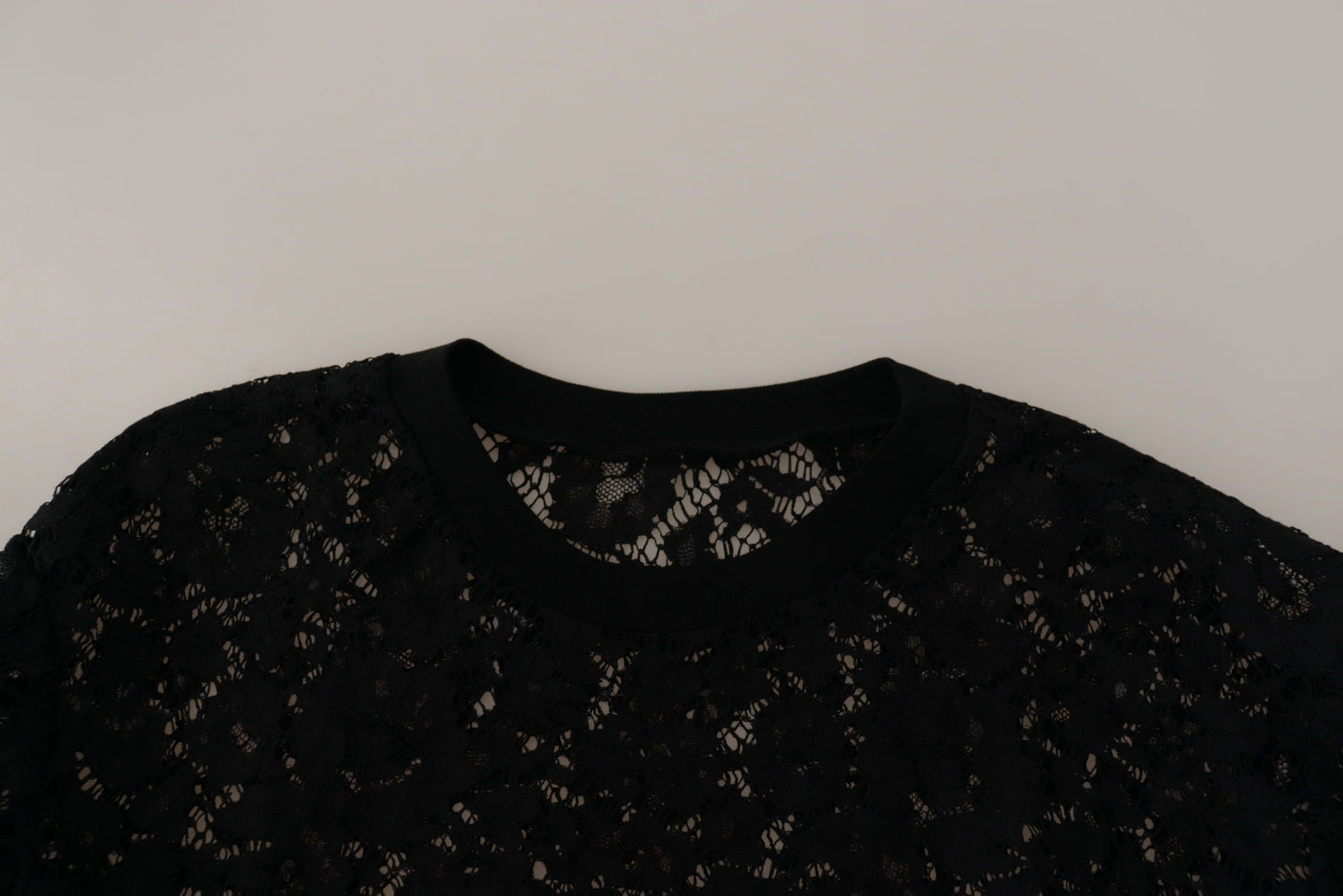 Blusa elegante de manga larga negra de Dolce &amp; Gabbana