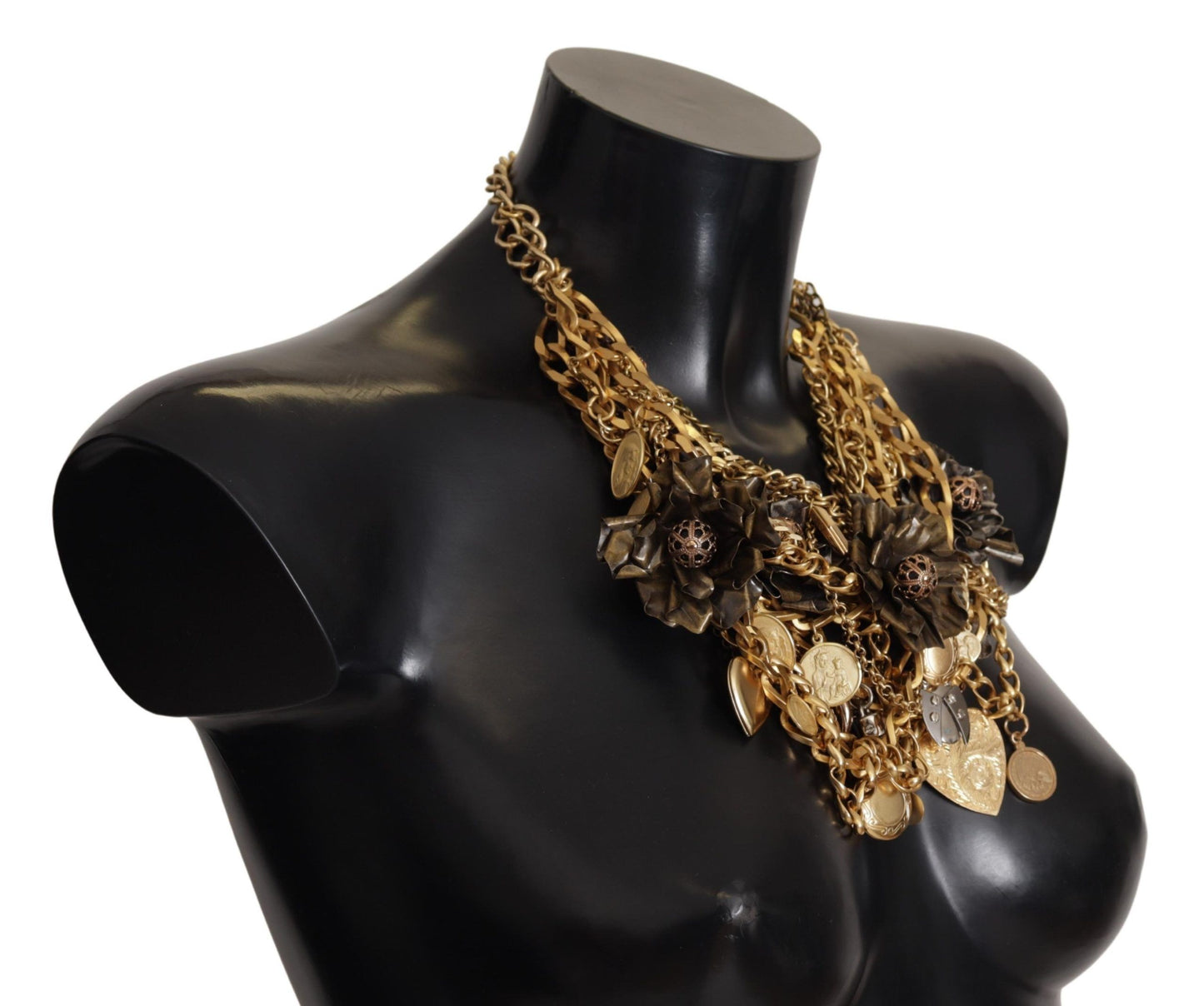 Collar llamativo de oro con glamour siciliano de Dolce &amp; Gabbana