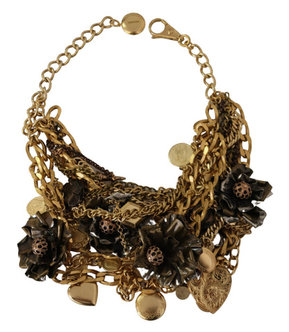 Collar llamativo de oro con glamour siciliano de Dolce &amp; Gabbana