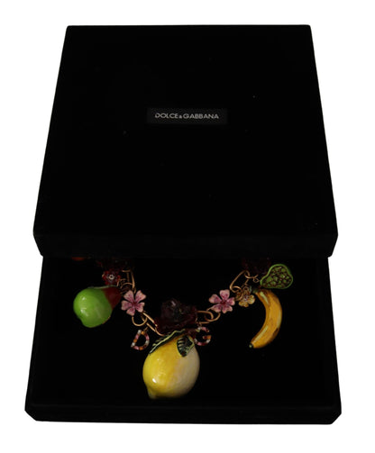 Collar con fruta siciliana elegante y dorado de Dolce &amp; Gabbana