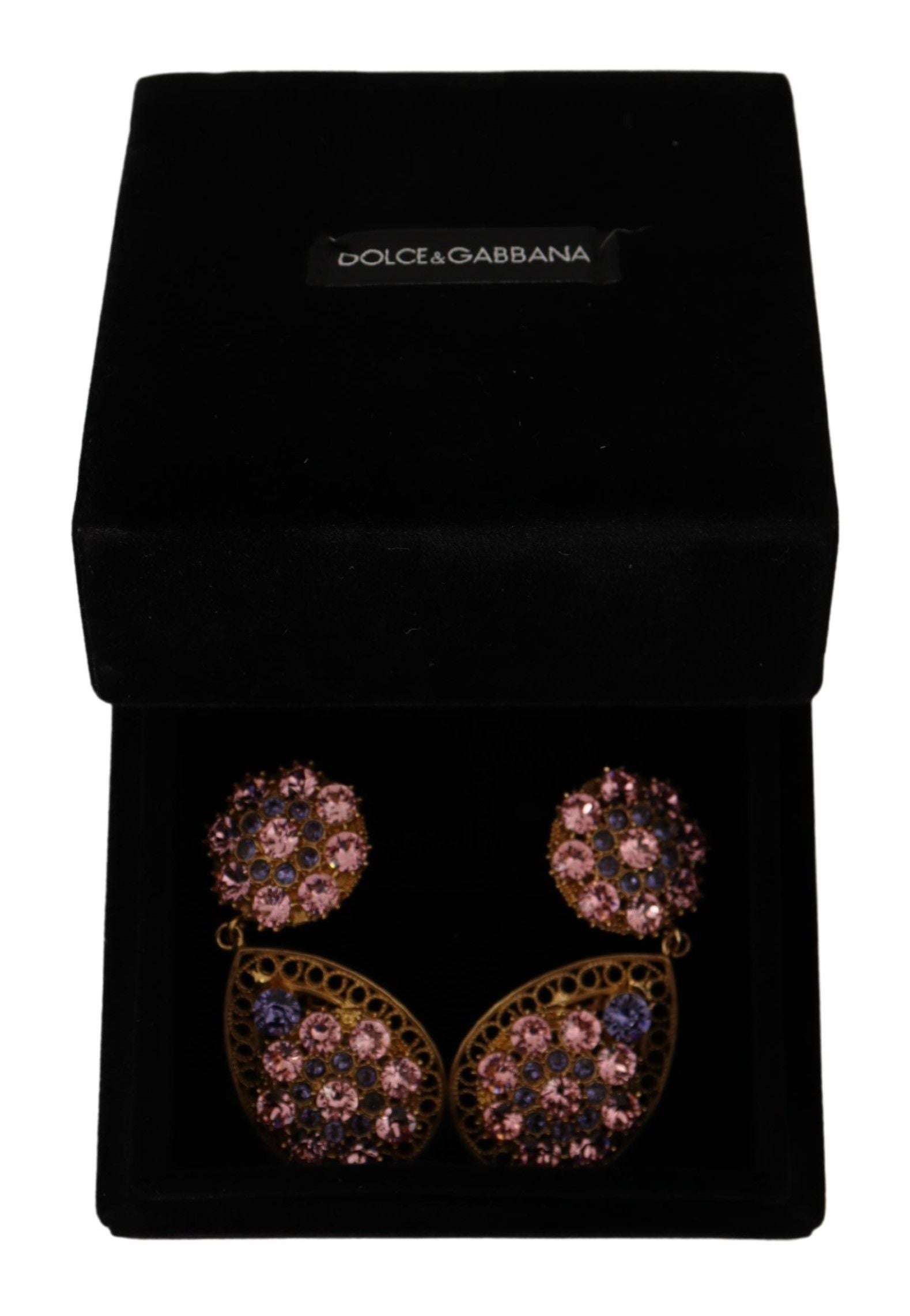 Pendientes colgantes de cristal multicolor barroco de Dolce &amp; Gabbana