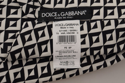 Elegante corbata negra de seda Dolce &amp; Gabbana para el caballero elegante