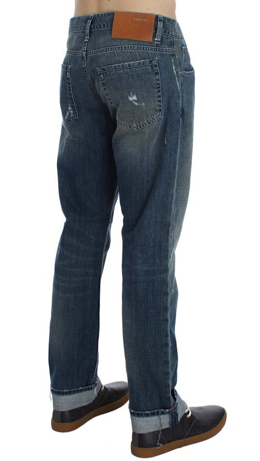 Acht Elegant Regular Fit Denim lavado azul