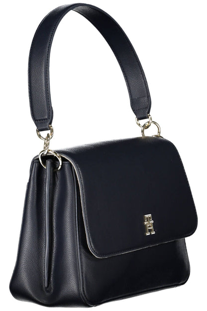 Bolso de hombro elegante azul con detalles en contraste de Tommy Hilfiger