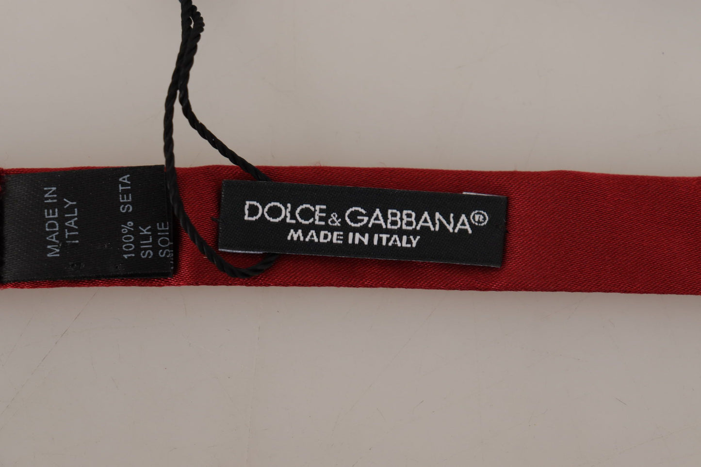 Pajarita elegante de seda roja de Dolce &amp; Gabbana