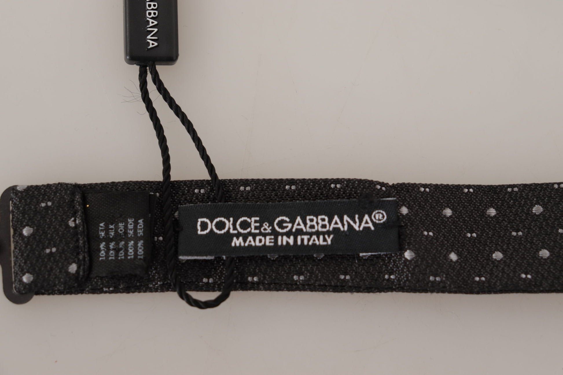 Pajarita elegante de seda con lunares de Dolce &amp; Gabbana