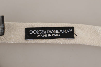 Pajarita elegante de seda blanca de Dolce &amp; Gabbana