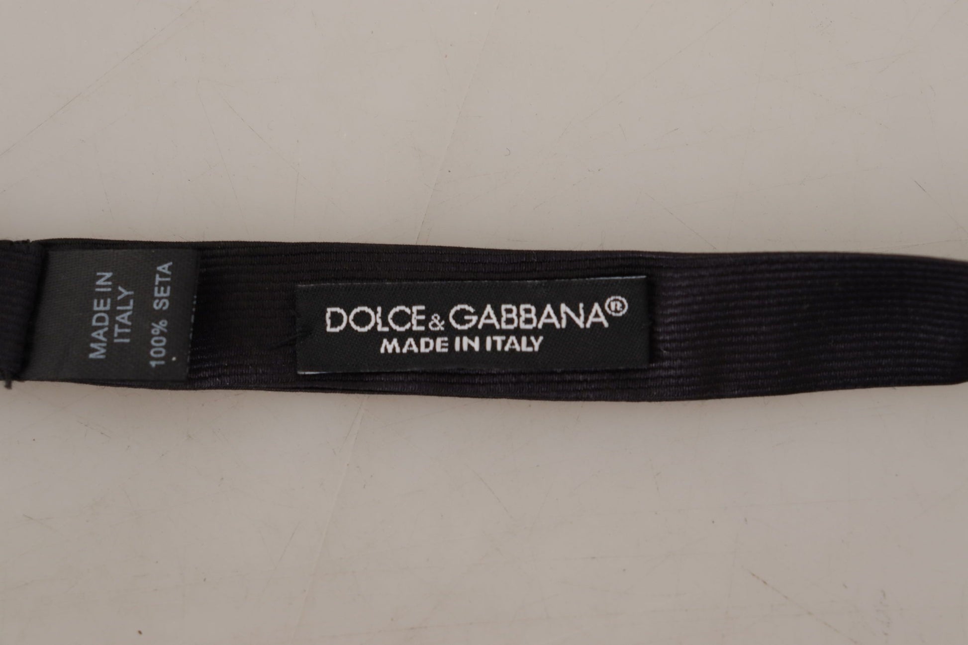 Pajarita elegante de seda negra de Dolce &amp; Gabbana