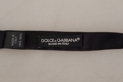 Pajarita elegante de seda negra de Dolce &amp; Gabbana