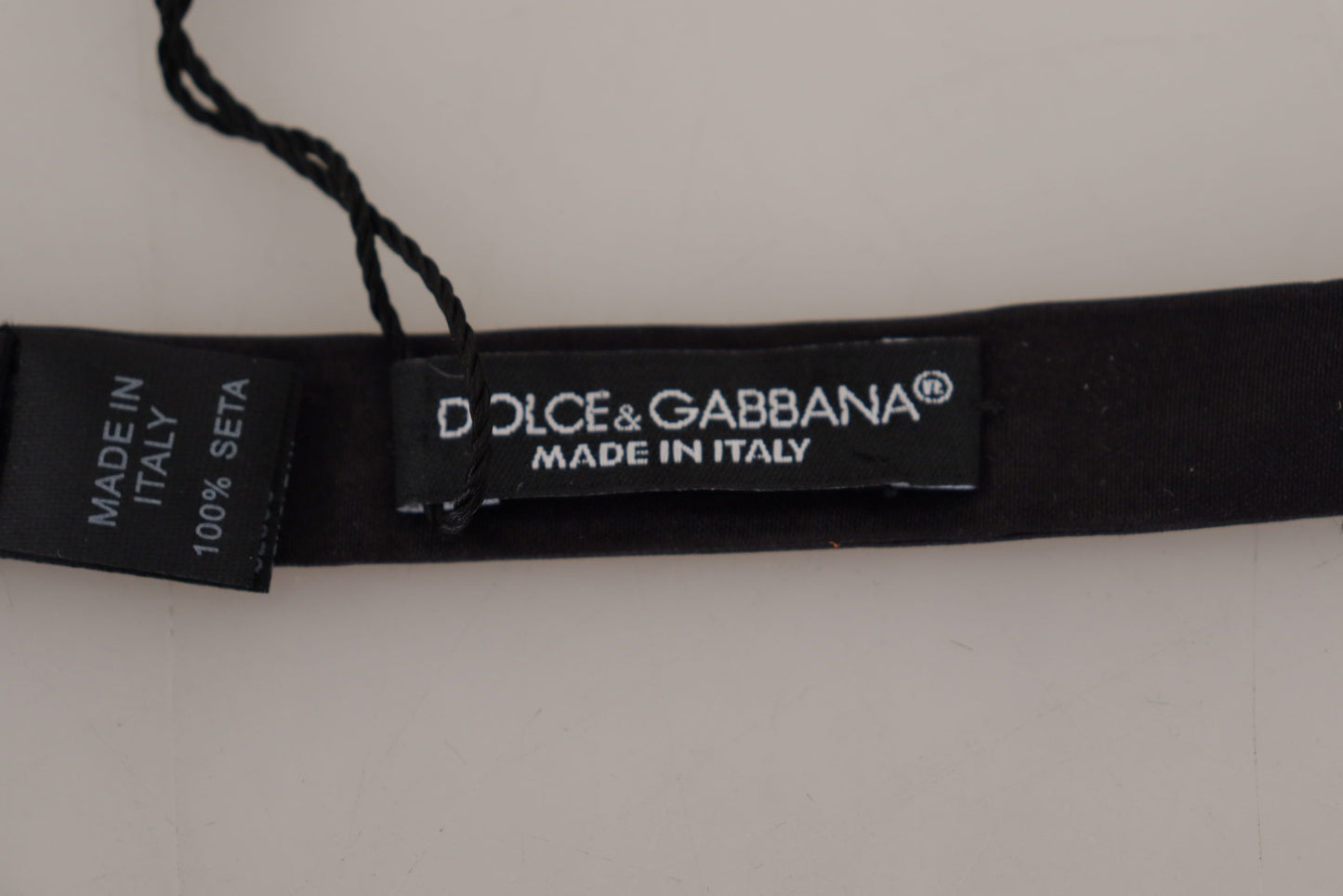 Pajarita elegante de seda negra de Dolce &amp; Gabbana