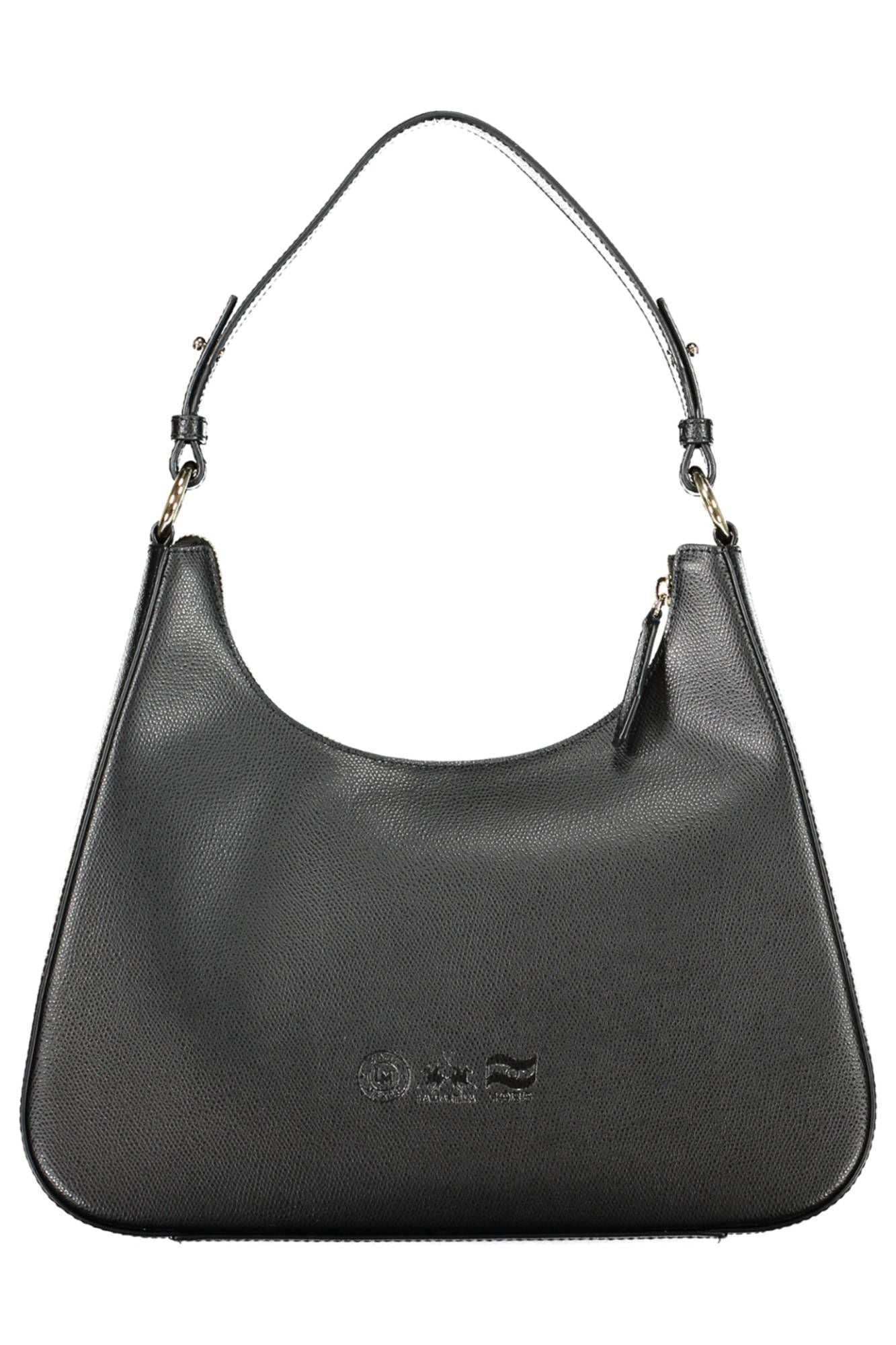 Bolso de hombro elegante de piel negra La Martina