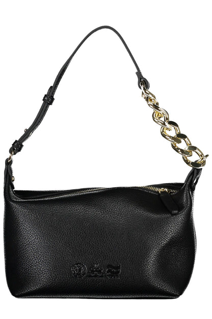 Bolso de hombro elegante negro con detalles en contraste La Martina