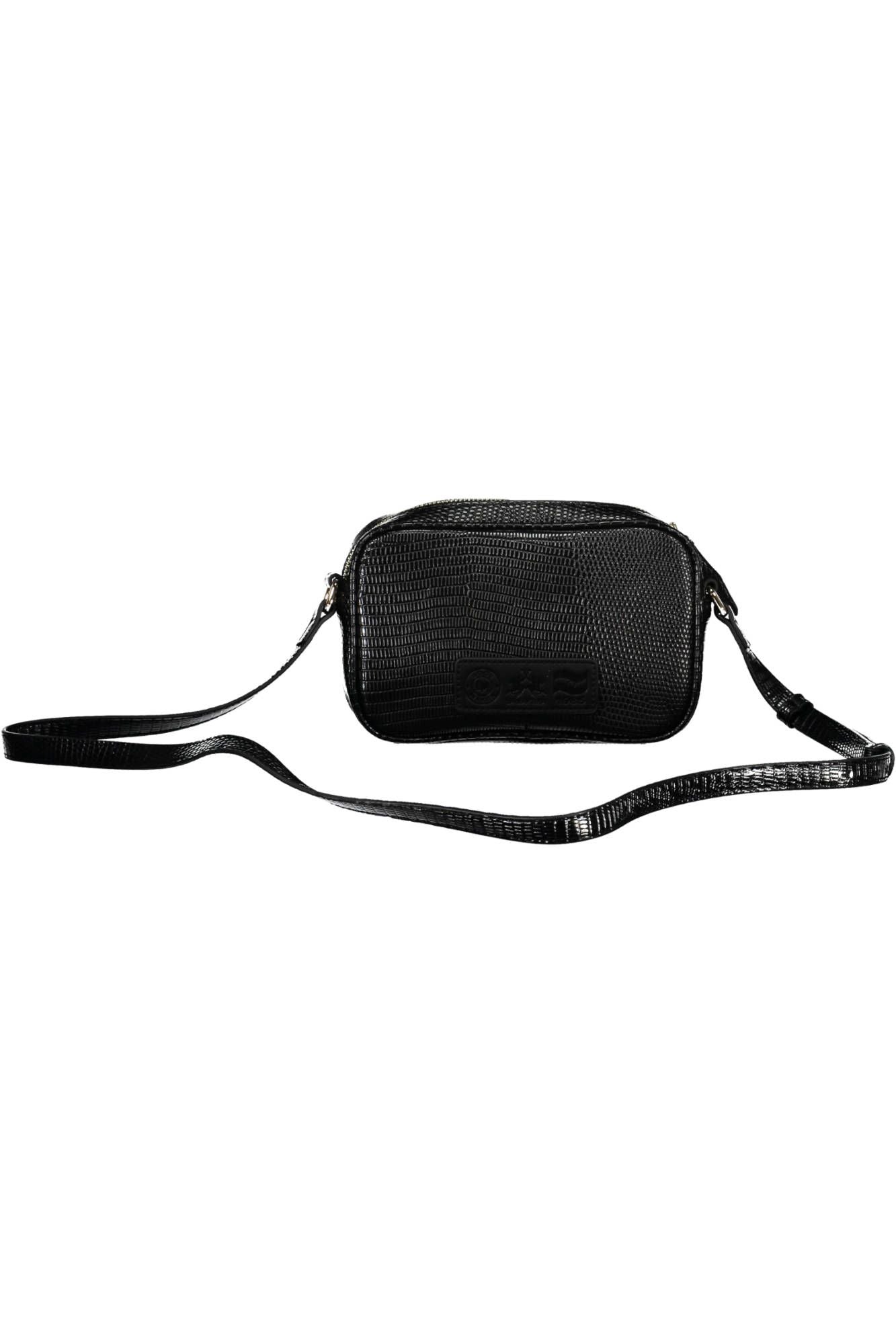 Bolso de hombro elegante negro con detalles en contraste de La Martina