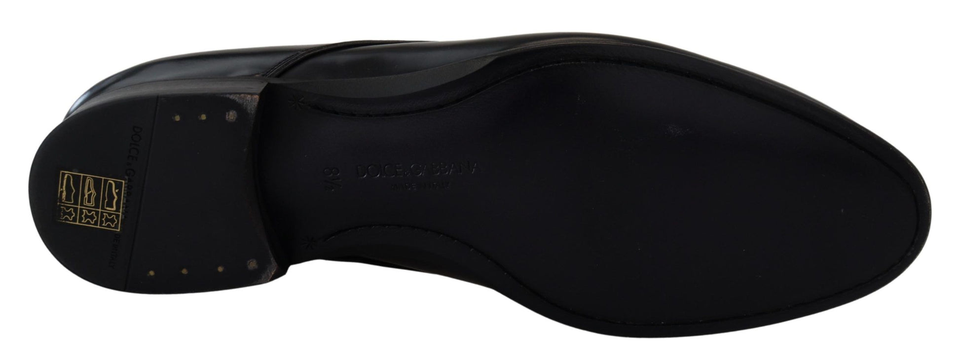 Zapatos Derby elegantes de piel negra de Dolce &amp; Gabbana