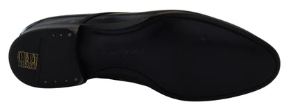 Zapatos Derby elegantes de piel negra de Dolce &amp; Gabbana