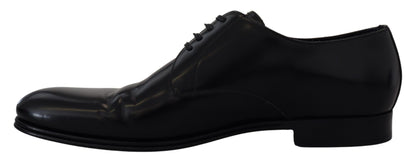 Zapatos Derby elegantes de piel negra de Dolce &amp; Gabbana