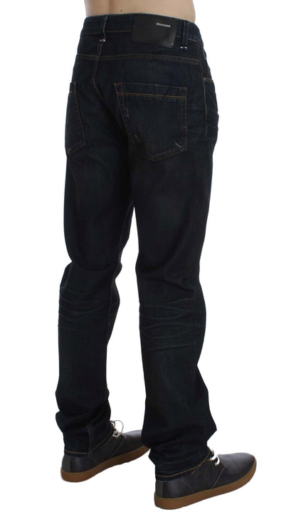 Acht Elegant Straight Fit Dark Blue Jeans