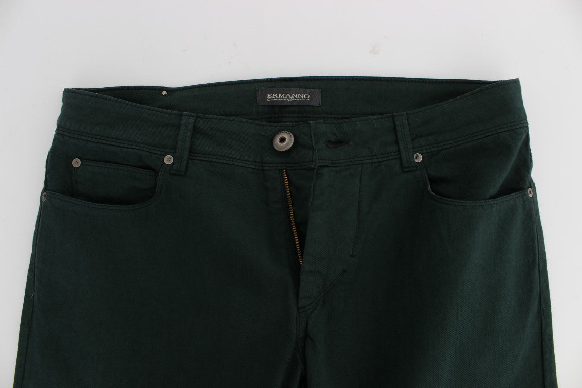Ermanno Scervino Vaqueros Chic Verdes De Corte Recto