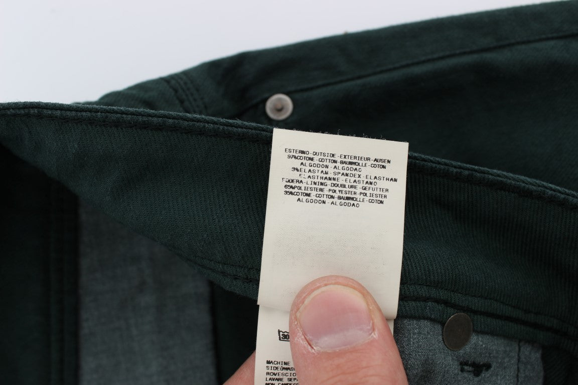 Ermanno Scervino Vaqueros Chic Verdes De Corte Recto