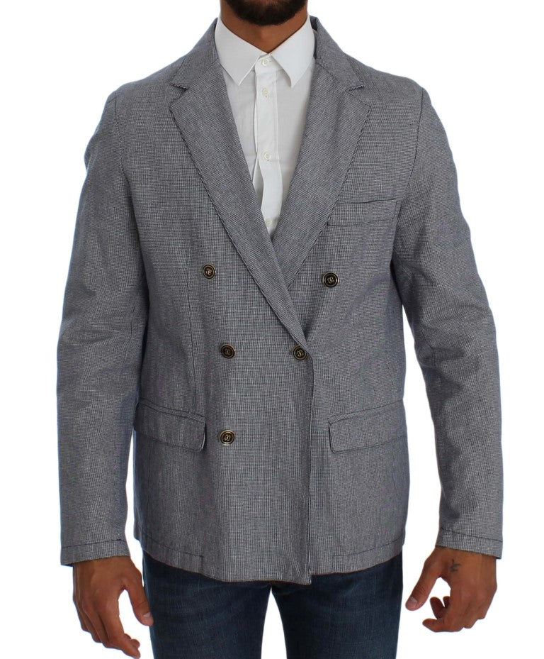 Elegante blazer cruzado azul de Master Coat