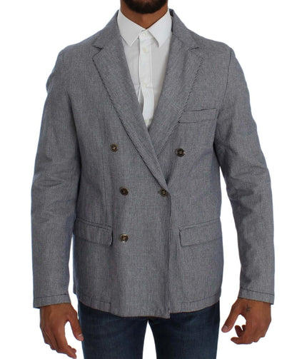 Elegante blazer cruzado azul de Master Coat