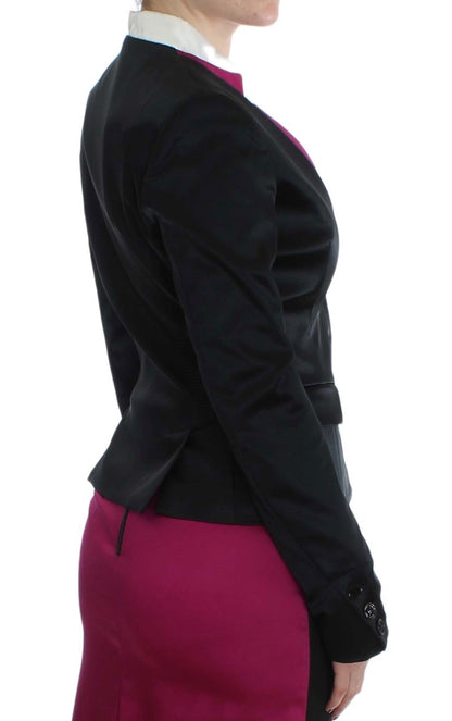 Blazer de botonadura sencilla en negro y rosa de Exte Chic