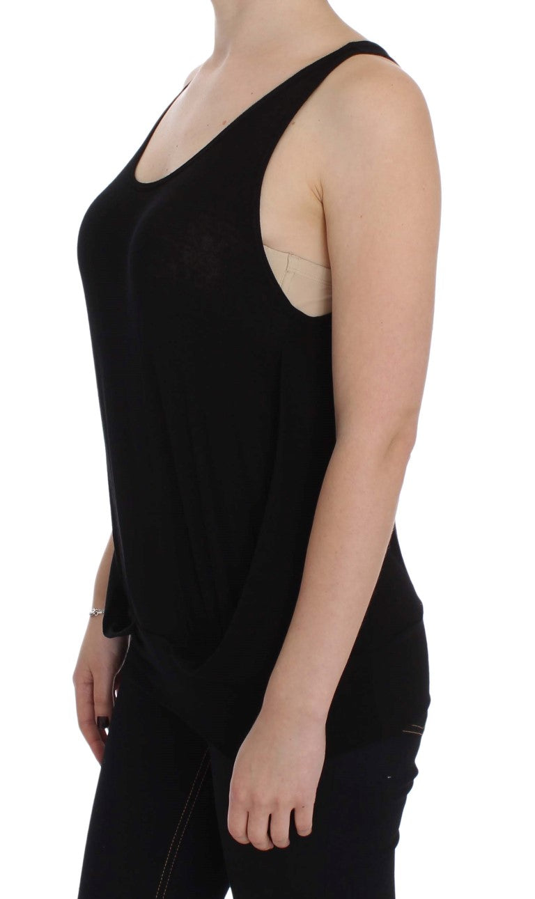 Blusa sin mangas elegante negra de PLEIN SUD