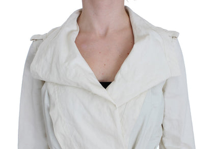 Chaqueta tipo gabardina blanca elegante de PLEIN SUD