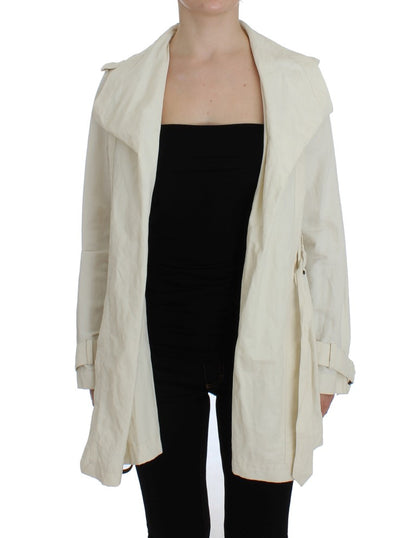 Chaqueta tipo gabardina blanca elegante de PLEIN SUD