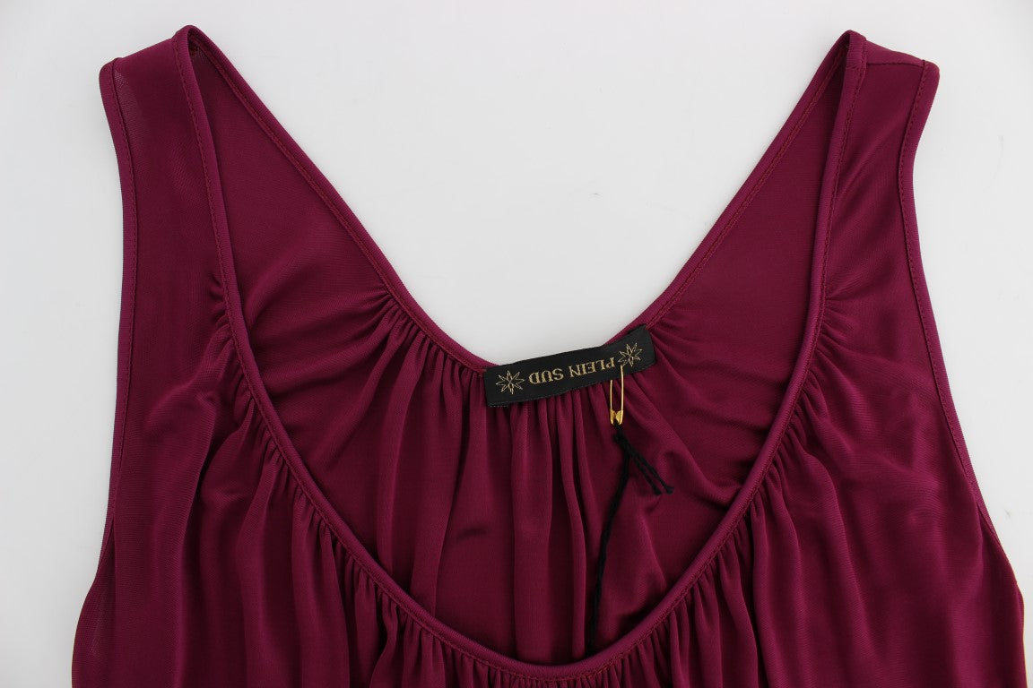 Blusa elegante de rayón morado con tirantes finos PLEIN SUD