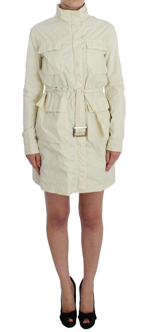 Chaqueta tipo gabardina beige elegante PAROSH