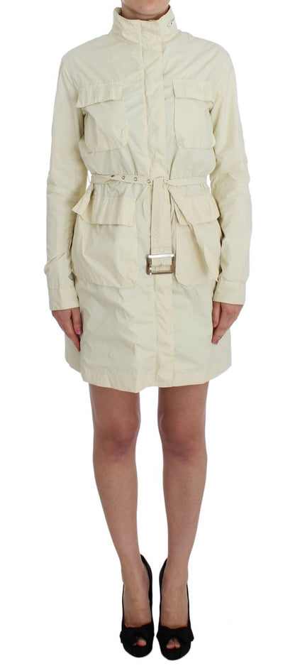 Chaqueta tipo gabardina beige elegante PAROSH