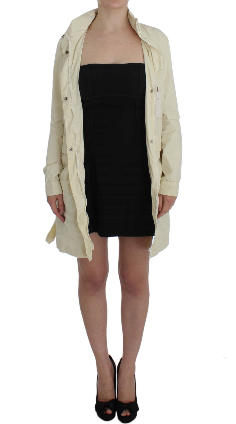 Chaqueta tipo gabardina beige elegante PAROSH