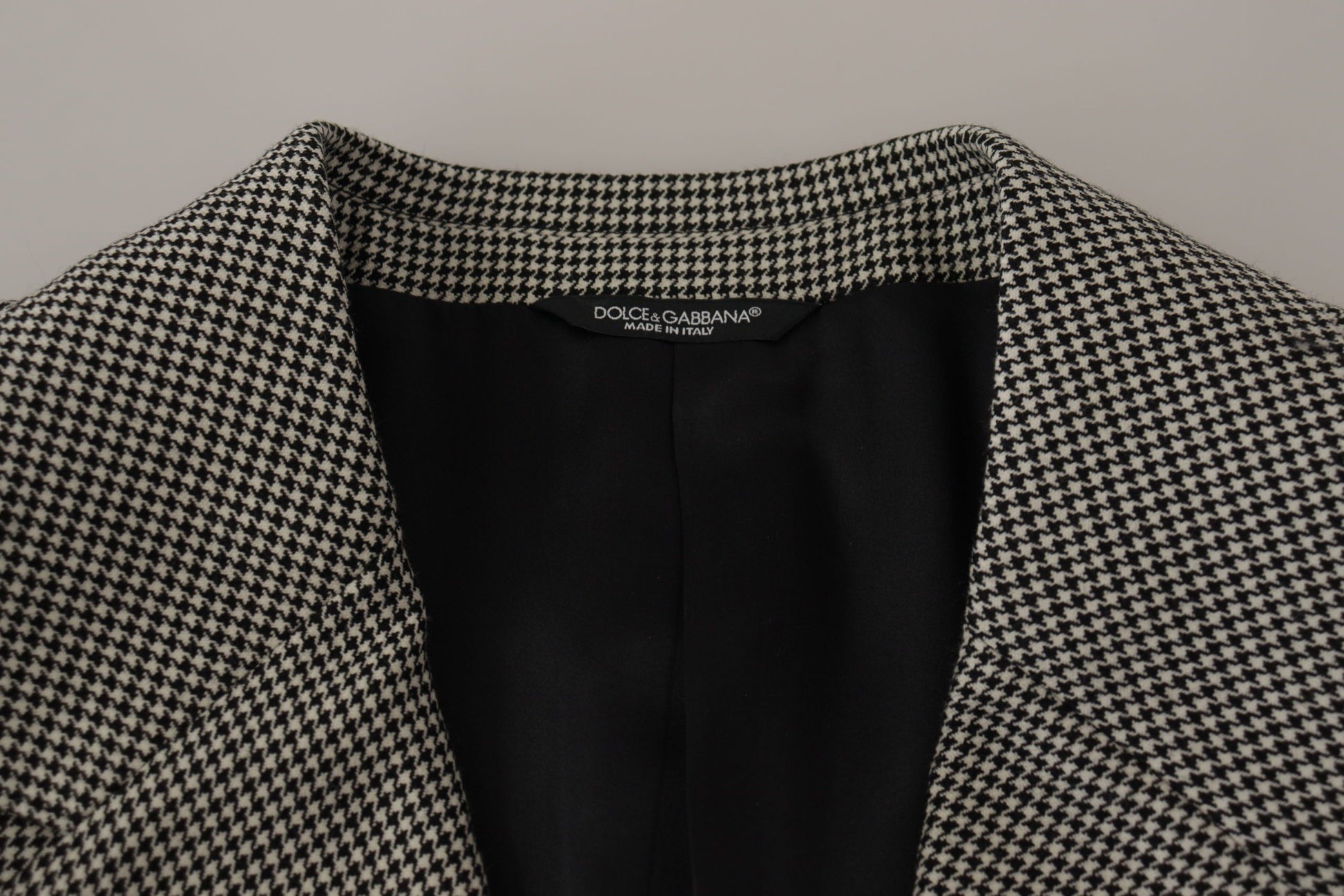 Blazer elegante de lana a cuadros grises de Dolce &amp; Gabbana