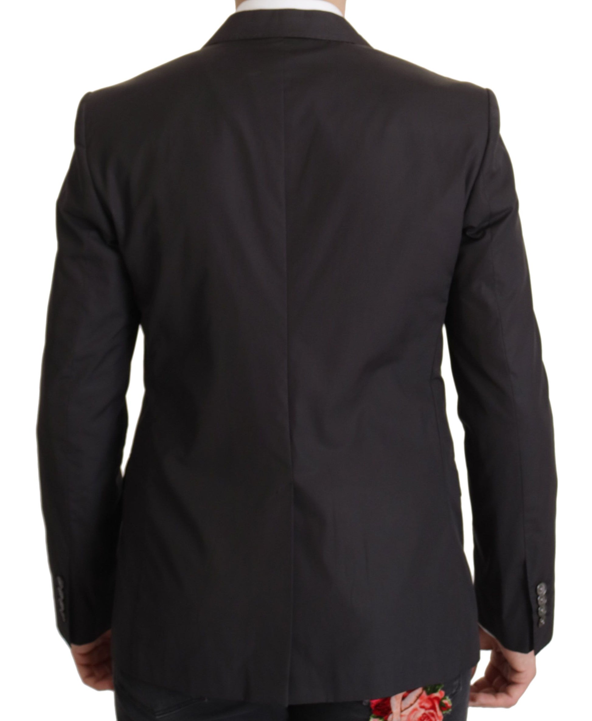 Blazer elegante de algodón negro Taormina de Dolce &amp; Gabbana