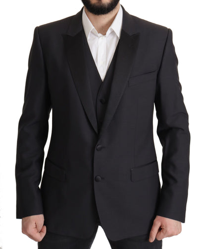 Blazer elegante de dos piezas con diseño de martini en azul oscuro de Dolce &amp; Gabbana