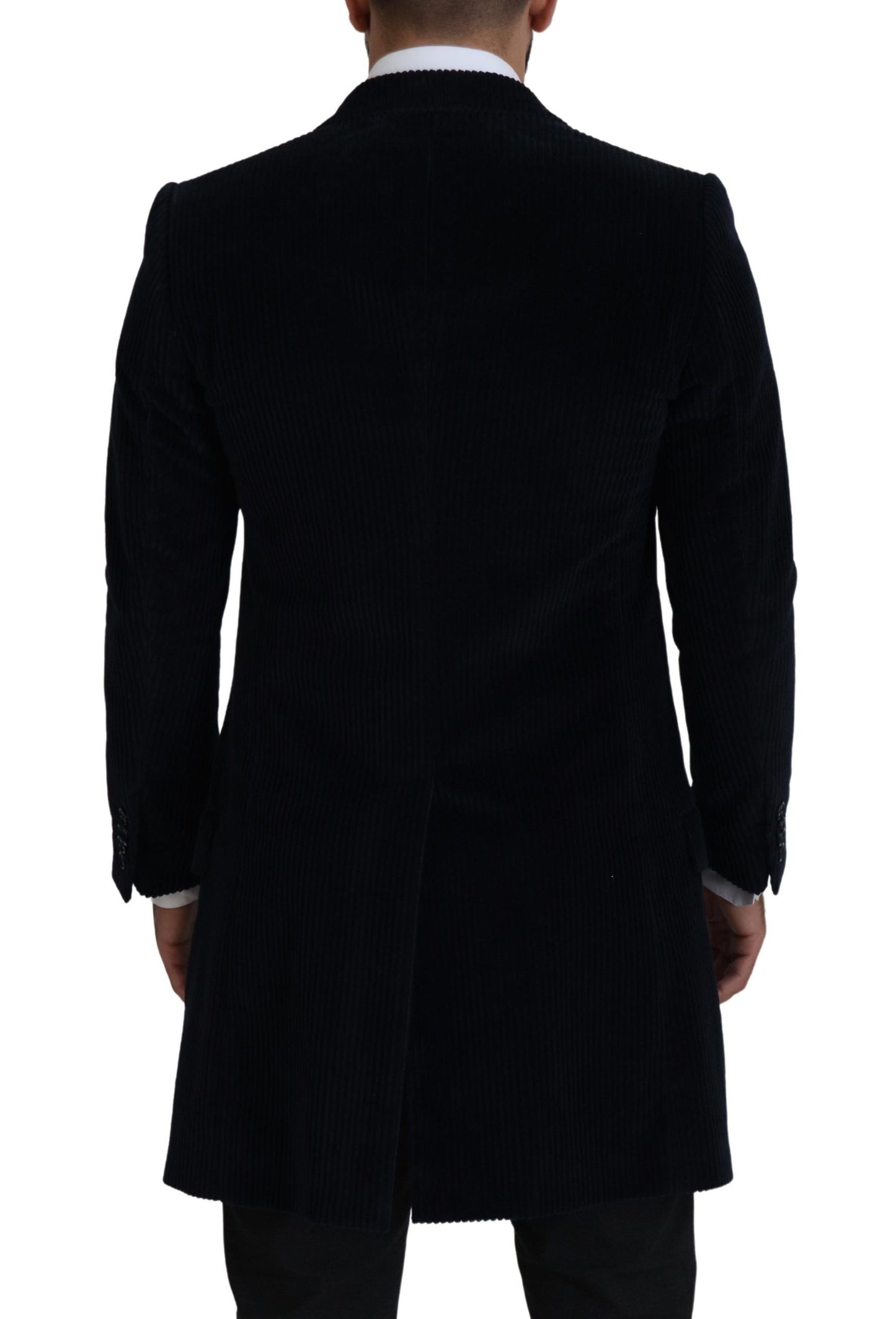 Chaqueta tipo cárdigan larga de algodón negra elegante de Dolce &amp; Gabbana