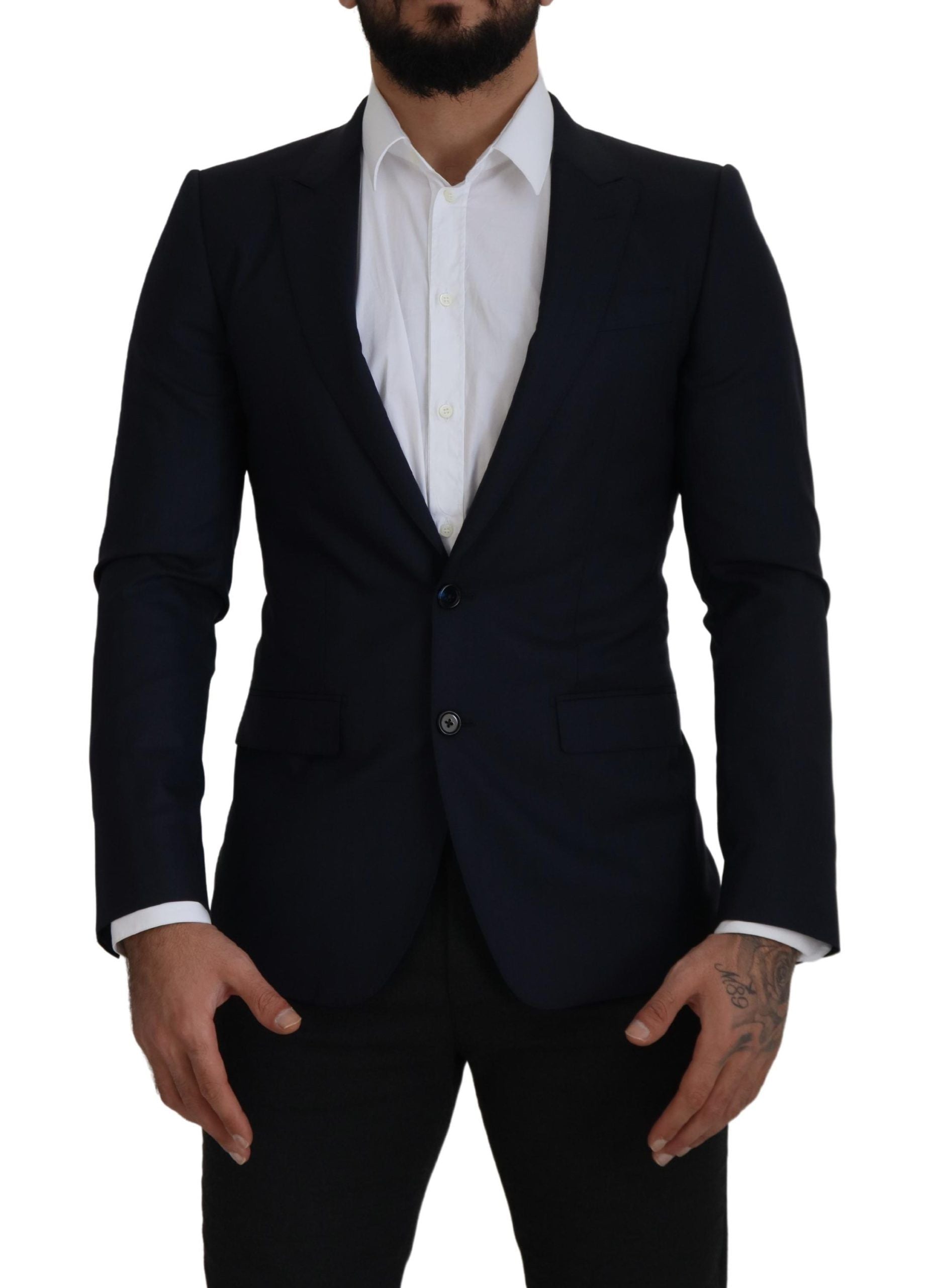 Blazer elegante de lana y seda con botonadura sencilla de Dolce &amp; Gabbana