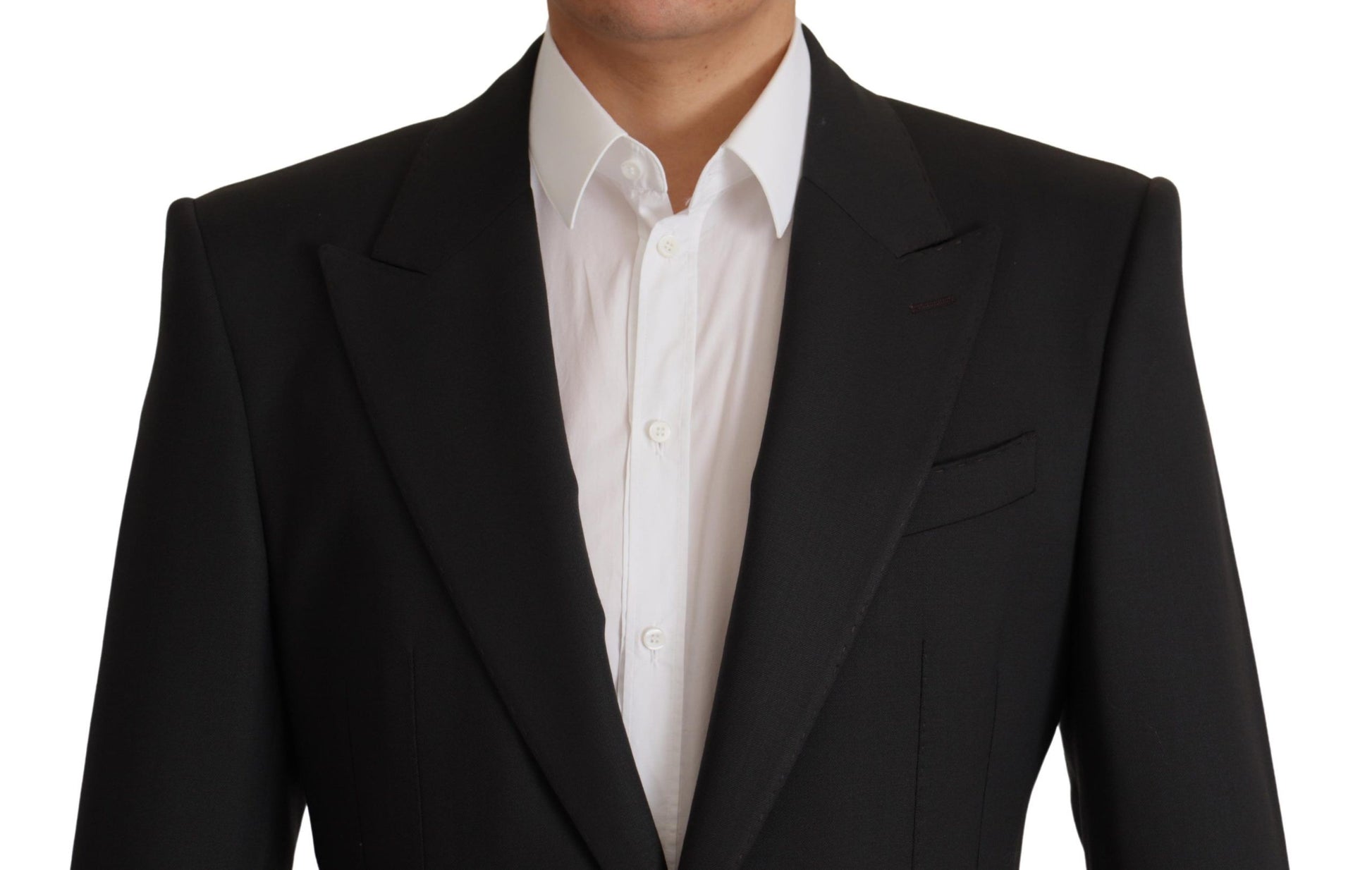 Chaqueta blazer elegante de lana negra ajustada de Dolce &amp; Gabbana